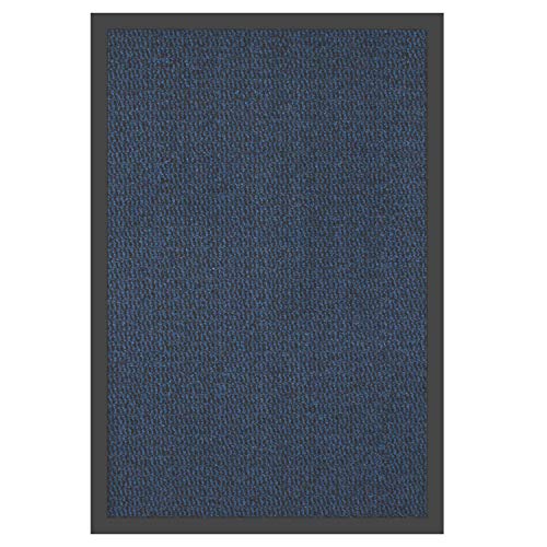 EXKLUSIV HEIMTEXTIL Schmutzfangmatte Blau/Schwarz 40 x 60 cm von EXKLUSIV HEIMTEXTIL