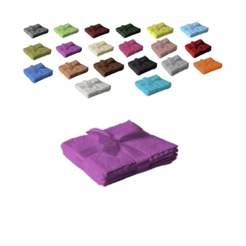 EXKLUSIV HEIMTEXTIL Seiftuch 4er Set 30 x 30 cm Lila von EXKLUSIV HEIMTEXTIL