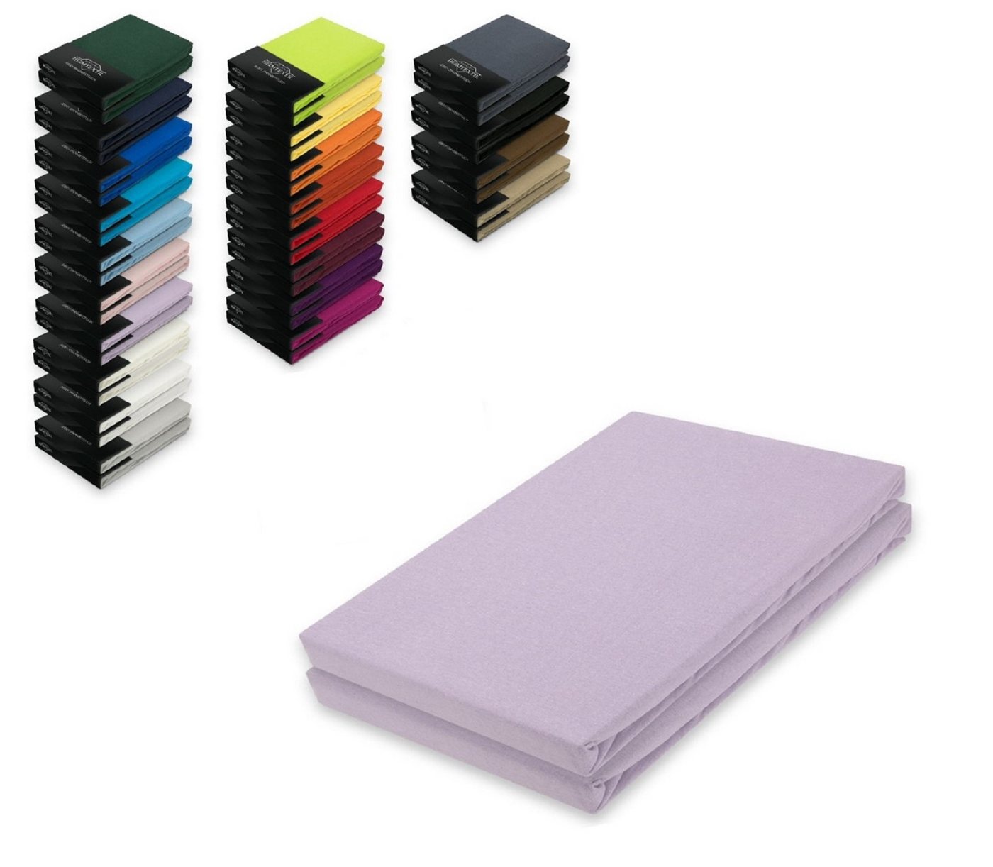 EXKLUSIV HEIMTEXTIL Spannbettlaken Doppelpack Jersey Spannbettlaken, Jersey, Gummizug: rundum EXKLUSIV HEIMTEXTIL Spannbettlaken Doppelpack Jersey Spannbettlaken, Jersey, Gummizug: rundum von EXKLUSIV HEIMTEXTIL