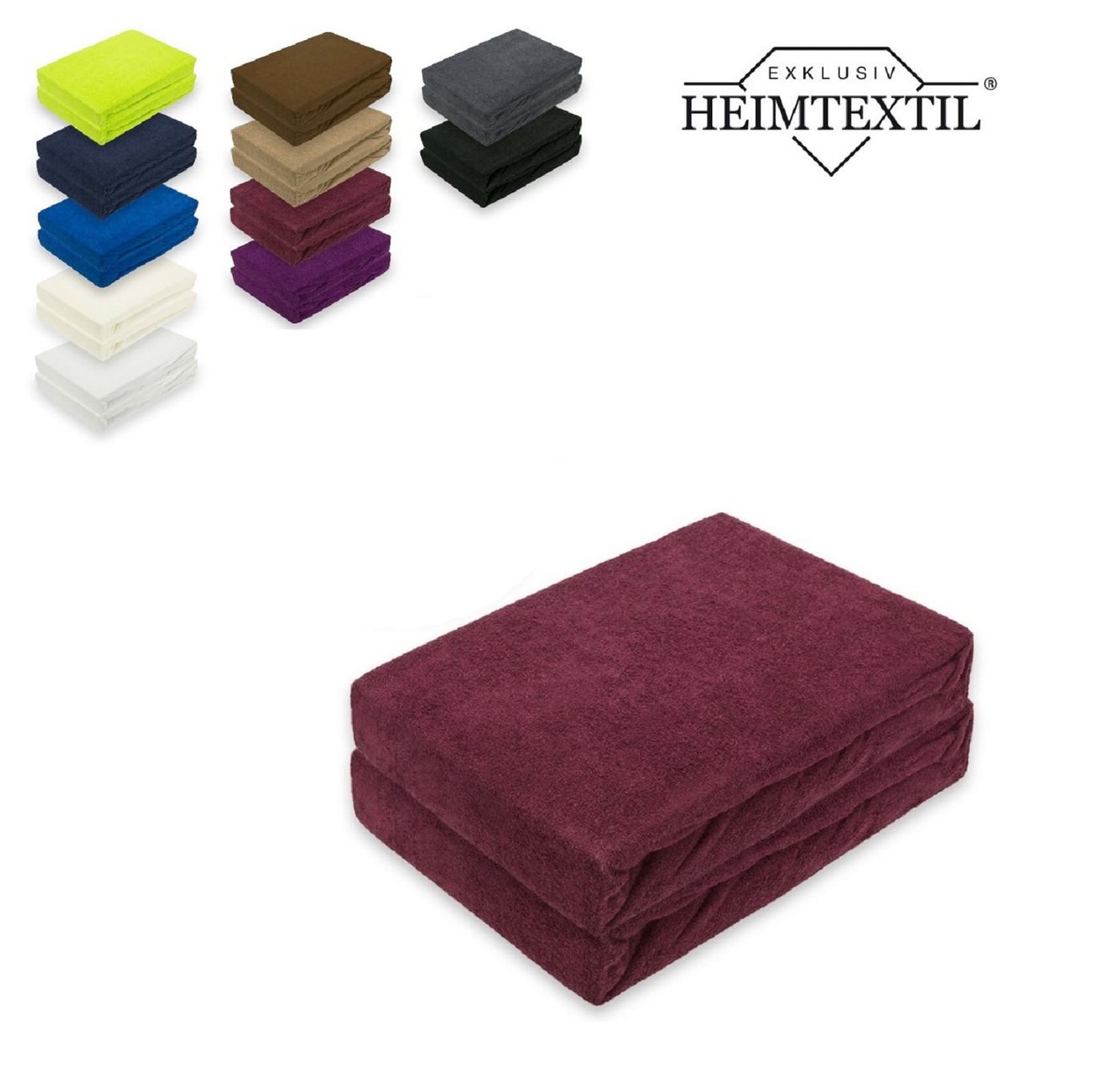 EXKLUSIV HEIMTEXTIL Spannbettlaken Doppelpack Marke Frottee Spannbettlaken, Frottee, Gummizug: rundum, (2 Stück), mit Rundumgummizug von EXKLUSIV HEIMTEXTIL