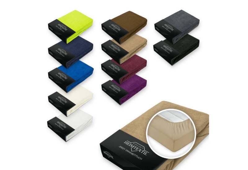 EXKLUSIV HEIMTEXTIL Spannbettlaken Frottee Spannbettlaken Premium Marke, Frottee, Gummizug: rundum, (1 Stück), mit Rundumgummizug von EXKLUSIV HEIMTEXTIL