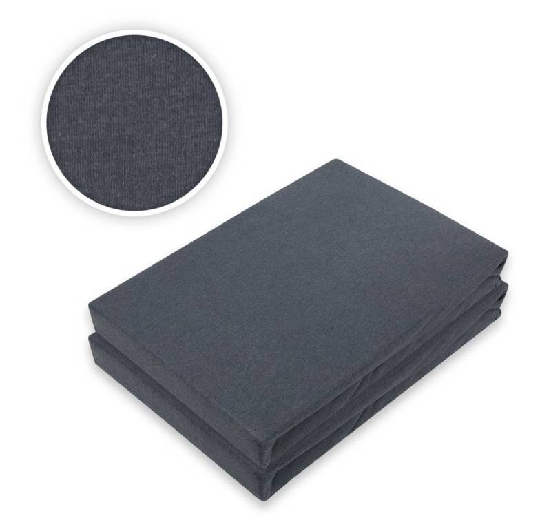 EXKLUSIV HEIMTEXTIL Spannbettlaken Marke Topper Jersey Spannbettlaken Doppelpack, Jersey, Gummizug: rundum, (2 Stück), mit Rundumgummizug von EXKLUSIV HEIMTEXTIL
