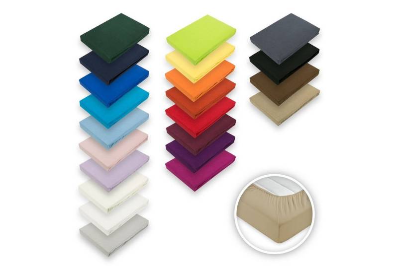EXKLUSIV HEIMTEXTIL Spannbettlaken Microfaser Spannbettlaken Rundumgummizug, Microfaser, Gummizug: rundum, (1 Stück), mit Rundumgummizug von EXKLUSIV HEIMTEXTIL