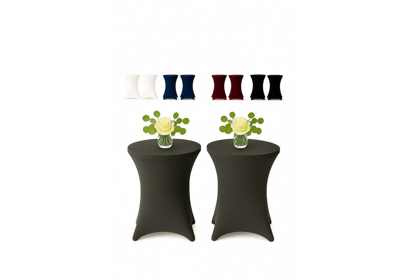 EXKLUSIV HEIMTEXTIL Stehtischhusse, Material: 90 % Polyester 10% Elasthan, ca. 140 g/m² EXKLUSIV HEIMTEXTIL Stehtischhusse, Material: 90 % Polyester 10% Elasthan, ca. 140 g/m² von EXKLUSIV HEIMTEXTIL