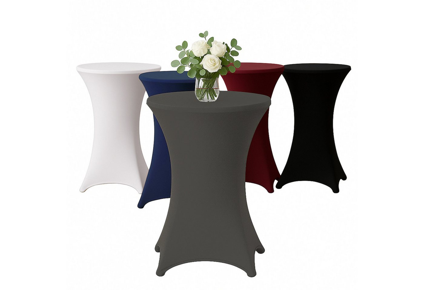 EXKLUSIV HEIMTEXTIL Stehtischhusse, Material: 90 % Polyester 10% Elasthan, ca. 140 g/m² EXKLUSIV HEIMTEXTIL Stehtischhusse, Material: 90 % Polyester 10% Elasthan, ca. 140 g/m² von EXKLUSIV HEIMTEXTIL