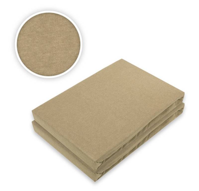 EXKLUSIV HEIMTEXTIL Spannbettlaken Marke Topper Jersey Spannbettlaken Doppelpack, Jersey, Gummizug: rundum, (2 Stück), mit Rundumgummizug von EXKLUSIV HEIMTEXTIL