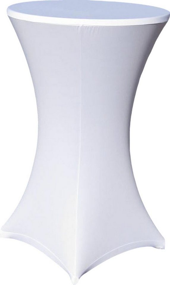 EXKLUSIV HEIMTEXTIL Stehtischhusse Stehtischhusse Stretch für Bistrotisch mit 4 Fußlaschen elastisch, mit Fußlaschen Durchmesser 60 cm von EXKLUSIV HEIMTEXTIL