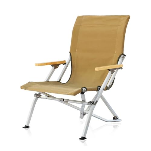 EXKURPOO Angelhocker Outdoor-Stuhl Aus Aluminiumlegierung, Klappstuhl, Tragbarer Angelstuhl, Freizeit-Campingstuhl, Stoffsegel, Liegestuhl Mit Hoher Rückenlehne von EXKURPOO