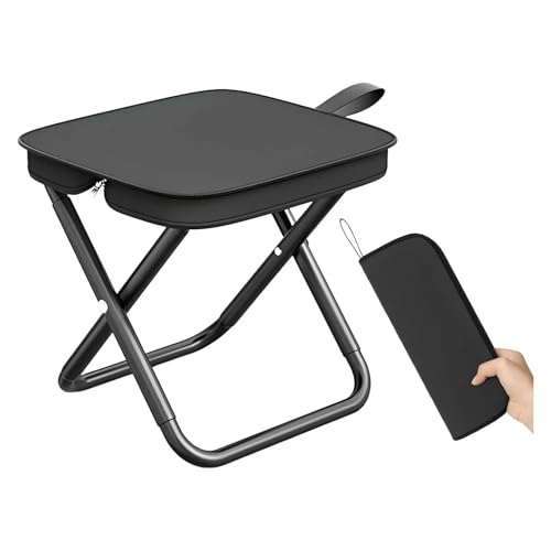 EXKURPOO Angelhocker Tragbarer multifunktionaler Outdoor-Picknick-Camping-Klappstuhl, ultraleichter Angelhocker, Reisehocker, Heimhocker, Kleiner Hocker von EXKURPOO