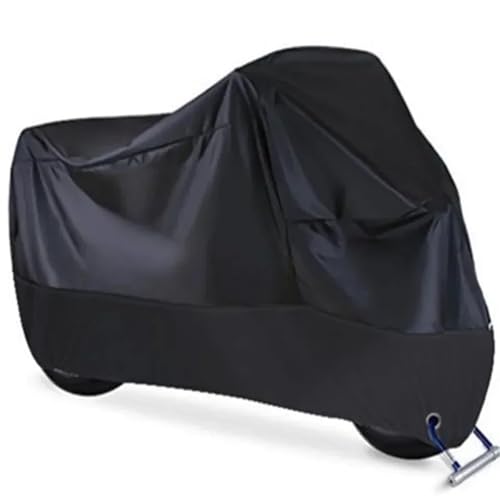 EXKURPOO Motorradabdeckung Motorradabdeckung Vollauto Sonnenschutz Staub Kein Ohr Verdicktes Oxford-Tuch Regenschutz Motorrad(Black) von EXKURPOO