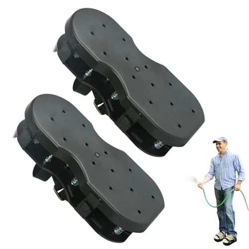 EXKURPOO Rasenlüftungsschuhe Grasbelüfter, Feder, doppellagige Belüftungsschuhe, Nieten, vormontierte Sandalen mit verstellbarem Riemen, strapazierfähige Rasenlüftung EXKURPOO Rasenlüftungsschuhe Grasbelüfter, Feder, doppellagige Belüftungsschuhe, Nieten, vormontierte Sandalen mit verstellbarem Riemen, strapazierfähige Rasenlüftung von EXKURPOO