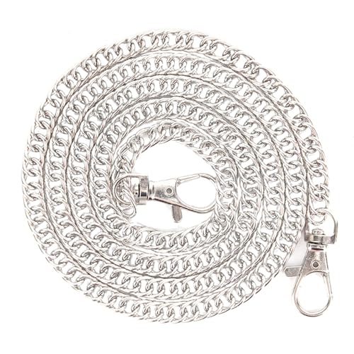 EXKURPOO Taschenkette 100cm Replacement Women Crossbody Shoulder Tote Strap Chain Handle Handbag DIY(Silver) von EXKURPOO