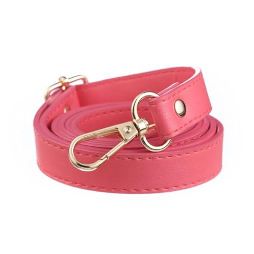 EXKURPOO Taschenkette 120cm Adjustable Belt Shoulder Strap Replacement Women Crossbody 1.2cm Thin Bag PU Leather DIY(B-Rose red,Gold) von EXKURPOO
