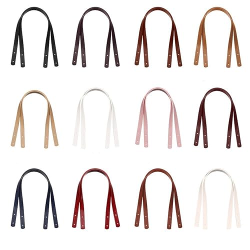EXKURPOO Taschenkette 2Pcs Handbag Band Handle Strap Bag Belt Detachable PU Leather Shoulder DIY Replacement Accessories(Pink) von EXKURPOO