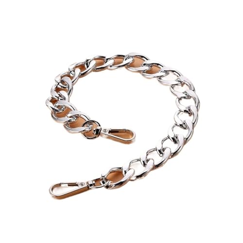 EXKURPOO Taschenkette 40cm Thick Chain Replacement Women Bag Handles Shoulder Strap DIY Part Accessories(Silver) von EXKURPOO