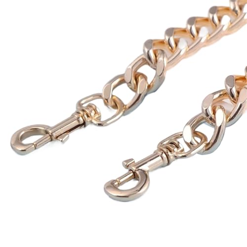 EXKURPOO Taschenkette Metal Aluminum Chain Wallet Messenger Bag Shoulder Strap Replacement Thick DIY Decorative Sling(Golden,15cm) von EXKURPOO