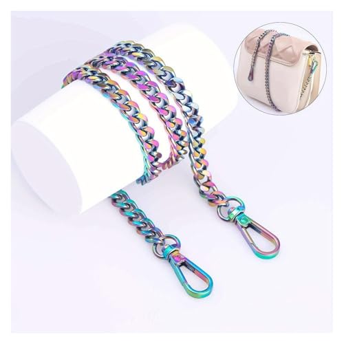 EXKURPOO Taschenkette Rainbow Purse Chain Strap Metal Shoulder Crossbody Replacement Colorful Handbag(60cm) von EXKURPOO
