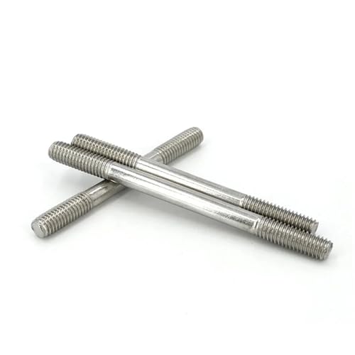 Gewindestange 1 stück Doppelendgewindestange M3 M4 M5 M6 M8 304 A2 Edelstahl Kopflose Stehbolzen Schraube Zahnstocher Doppelkopf Gewindestange(50mm,M5) von EXKURPOO