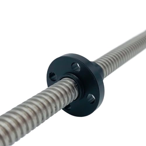 Gewindestange 1 stück T5 Blei Schraube Gewinde 8mm Pitch1mm 1mm/2mm/4mm 100/200/300/400/500/550mm Mit Nylon Mutter 3D Drucker Trapez Stange(Pitch 1mm Lead 4mm,300mm) von EXKURPOO