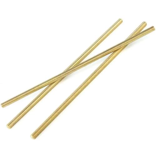Gewindestange 1PC Messing Gewindestange M2 .5 M3 M4 M5 M6 M8 M10 M12 * 250MM Metrische Schraube Vollgewinde Schaftstange Bar Stud(M10) von EXKURPOO