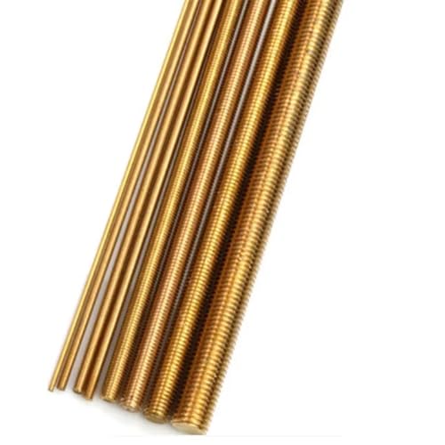 Gewindestange 2 STÜCKE Messing Gewindestange M2 .5 M3 M4 M5 M6 M8 M10 Länge 250mm Lange Messingschraube Vollgewinde Schaftstange Bar Stud(M3 2PCS) von EXKURPOO