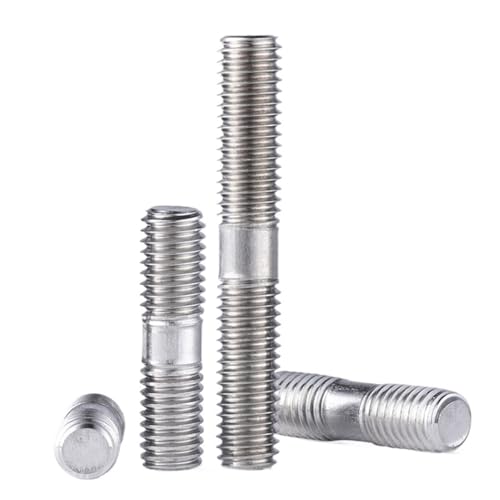 Gewindestange Gewindestange 304 Edelstahl Doppelendschrauben Stehbolzen Zahnstocher Doppelkopfstange(M10-1PCS,180mm) von EXKURPOO