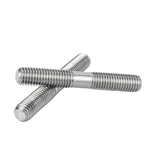 Gewindestange Gewindestange Reintitan Doppelkopfschraube Bolzen Zwei Zähne(90mm,M6 (5pcs)) von EXKURPOO