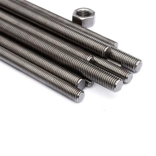 Gewindestange M2-M20 304 Edelstahl Vollgewindestange Schraubstange Kopfloser Bolzen Gewinde Vollgewindebolzen(3pcs,M20 x 250) von EXKURPOO
