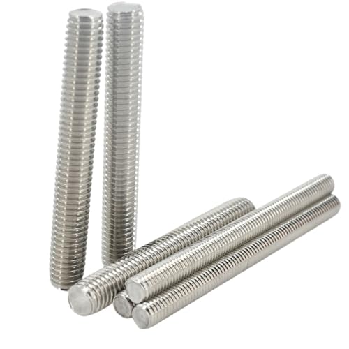 Gewindestange M3 M4 M5 M6 Vollgewindestange 304 Edelstahl Vollmetrisches Gewinde Stange Schraubbolzen Bolzenlänge 20mm 50mm 100mm 200mm 500mm(120mm (2Pcs),M5) von EXKURPOO