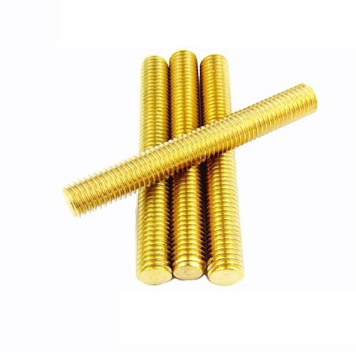 Gewindestange Messing-Gewindestange M3 M4 M5 M6 M8 M10 M12 M14 M16 L20mm 30 40 50 100mm Messing metrische Schraube Vollmassives Alle Gewindestangenbolzen(180mm,M8) von EXKURPOO