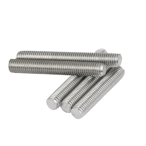 Gewindestange Vollgewindestange, 5 Stück, Mini-Vollgewindestangen, Schrauben, Bolzen aus Edelstahl 304(M2x0.4x250mm) von EXKURPOO
