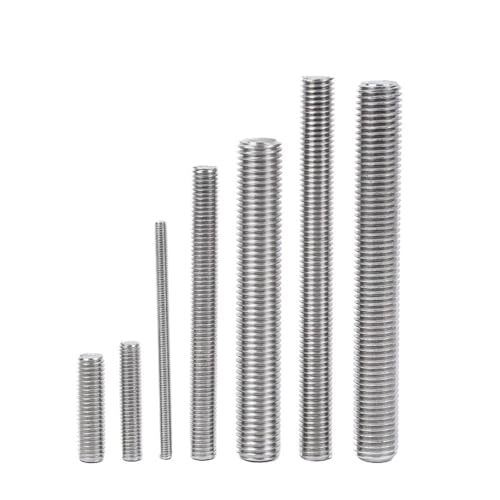 Gewindestange Vollgewindestangen Stangenbolzen Schraubenstangendraht 304 Edelstahl(180mm-2pcs,M3(3.0mm)) von EXKURPOO
