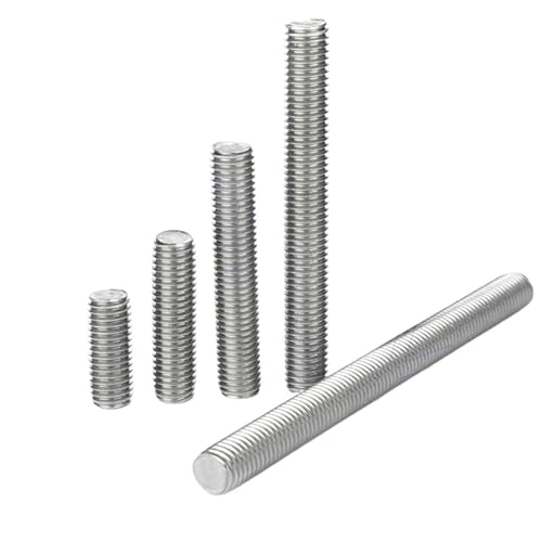 Gewindestange Vollständig metrische Gewindestangen 304 Edelstahl-Wellenstangenschrauben Kopfloser Bolzenbolzen(M4 x 16mm (10Pcs)) von EXKURPOO