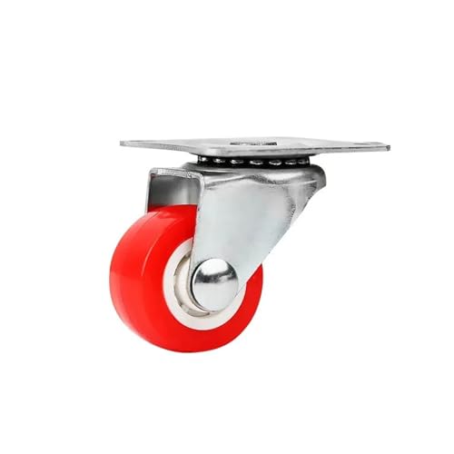 Universelle Rollen 4/8PCS Möbel Caster 1,5" Weiche Gummi Universal Rad Lenkrolle Roller Rad for Plattform Trolley Zubehör möbel(4PCS) von EXKURPOO
