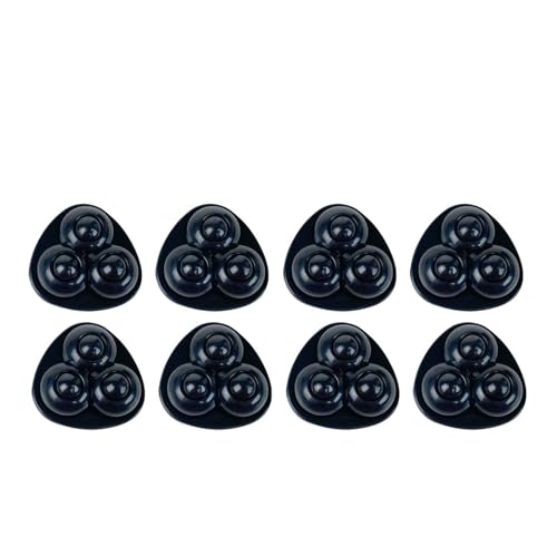 Universelle Rollen 4/8PCS Selbstklebende Universal Riemenscheibe Rotierende Räder Mini Lenkrollen Rad for Möbel Lagerung Box Rollschuh schrank(Black 8pcs) von EXKURPOO