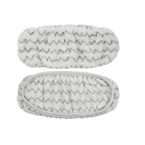Wischmopp Bezug 2 Stücke Wiederverwendbare Mikrofaser Mopp Pads Trockenen Kehr Nassen Tücher Ersatz Wischen Pad Refill(Gray-white) von EXKURPOO