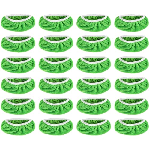 Wischmopp Bezug 3/8/10/18/24Pcs Mikrofaser Mop Ersatz Pad Waschbar Flache Boden Tuch Reinigung Liefert(24Pcs) von EXKURPOO