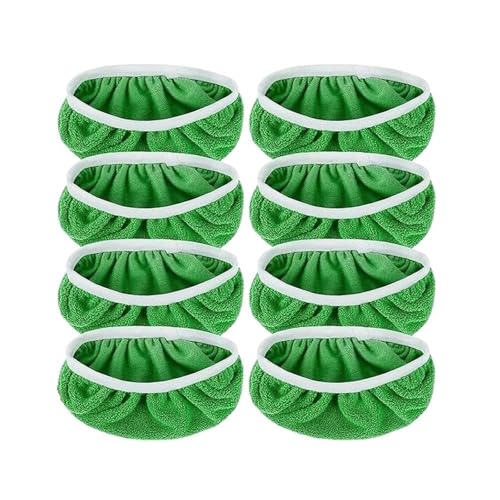 Wischmopp Bezug 3/8/10/18/24Pcs Mikrofaser Mop Ersatz Pad Waschbar Flache Boden Tuch Reinigung Liefert(8Pcs) von EXKURPOO