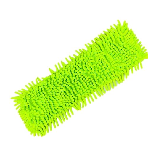 Wischmopp Bezug 3 Stücke Bad Zubehör Ersatz Mikrofaser Mopp Waschbar Kopf Pads Fit Flache Spray Mops Küche Haushalt Reinigung Werkzeug Tuch(Green) von EXKURPOO