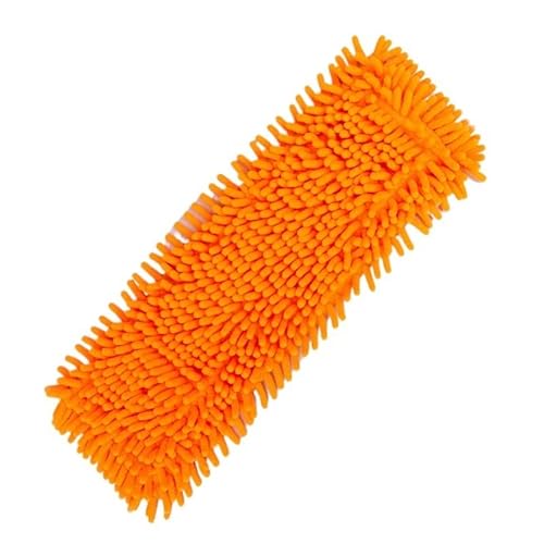 Wischmopp Bezug 3 Stücke Bad Zubehör Ersatz Mikrofaser Mopp Waschbar Kopf Pads Fit Flache Spray Mops Küche Haushalt Reinigung Werkzeug Tuch(Orange) von EXKURPOO
