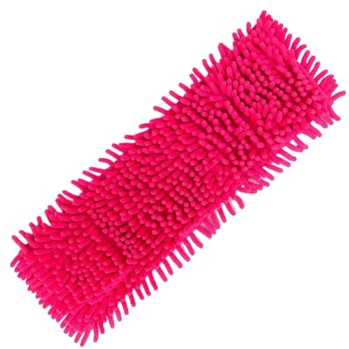 Wischmopp Bezug 3 Stücke Bad Zubehör Ersatz Mikrofaser Mopp Waschbar Kopf Pads Fit Flache Spray Mops Küche Haushalt Reinigung Werkzeug Tuch(Red) von EXKURPOO
