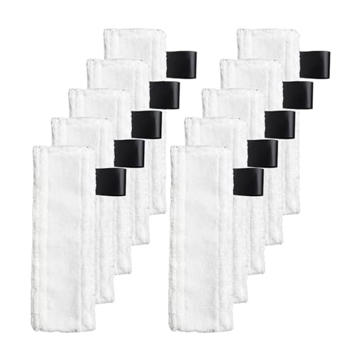 Wischmopp Bezug Ersatz Dampf Reiniger Boden Mopp Tuch Abdeckung Lumpen Pads for Staubsauger Ersatzteile(10pcs) von EXKURPOO