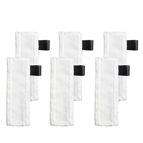 Wischmopp Bezug Ersatz Dampf Reiniger Boden Mopp Tuch Abdeckung Lumpen Pads for Staubsauger Ersatzteile(6pcs) von EXKURPOO