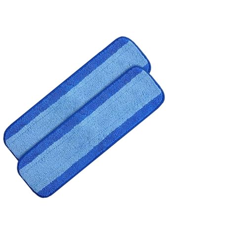 Wischmopp Bezug For Ersatz-Pads Bodenpflegesystem Nass/Trocken Flachwischtuch Reinigungswerkzeuge Mopp Mikrofaser Wischtuch(2 PCS) von EXKURPOO