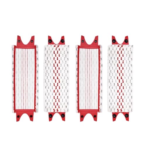 Wischmopp Bezug Mikrofaser Boden Mopp Pads Reusable Flat Spin Tuch Ersatz for Schnell Trocknende Maschine Waschbar(4PCS) von EXKURPOO