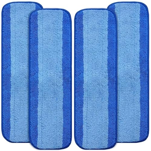 Wischmopp Bezug Mikrofaser-Wischtuch for Ersatz-Pads Bodenpflegesystem Nass-/Trocken-Flachwischtuch Reinigungswerkzeuge Mopp(4PC) von EXKURPOO