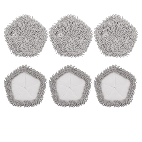 Wischmopp Bezug Mopp-Pad Ersatzteile For Selbstreinigende Roboter-Staubsauger Und Mopp-Zubehör Staubsauger Mopp(Mop Cloth 6PCS) von EXKURPOO