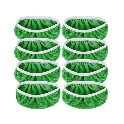 Wischmopp Bezug Nass- Und Trocken-Wischpads Aus Wiederverwendbarer Mikrofaser, Grüne Reinigungstücher For Möbel Bodenbeläge, Ersatz-Wischmoppkopf, Waschbares Lappentuch(12pcs) von EXKURPOO