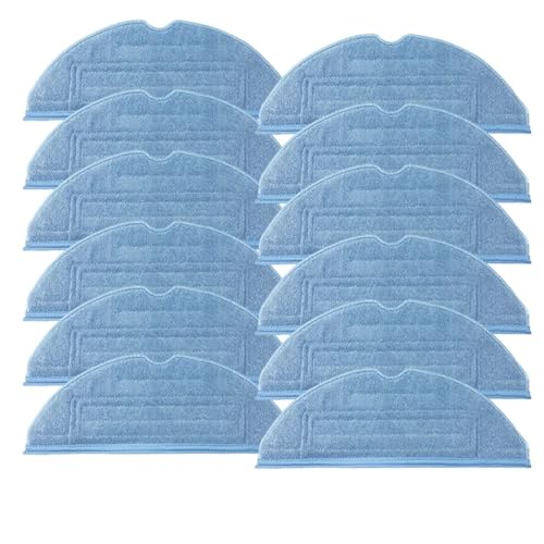 Wischmopp Bezug Waschbar und wiederverwendbar Mopp Tuch Pads Ersatz for Ultra Staubsauger Teile Mikrofaser Soft Pad(12PCS) von EXKURPOO