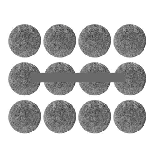 Wischmopp Bezug Waschbare Mopp-Pads for elektrische Fensterstaubsauger, Lappen, Fensterglas-Reinigungskleidungs-Kits(Black 12pcs) von EXKURPOO